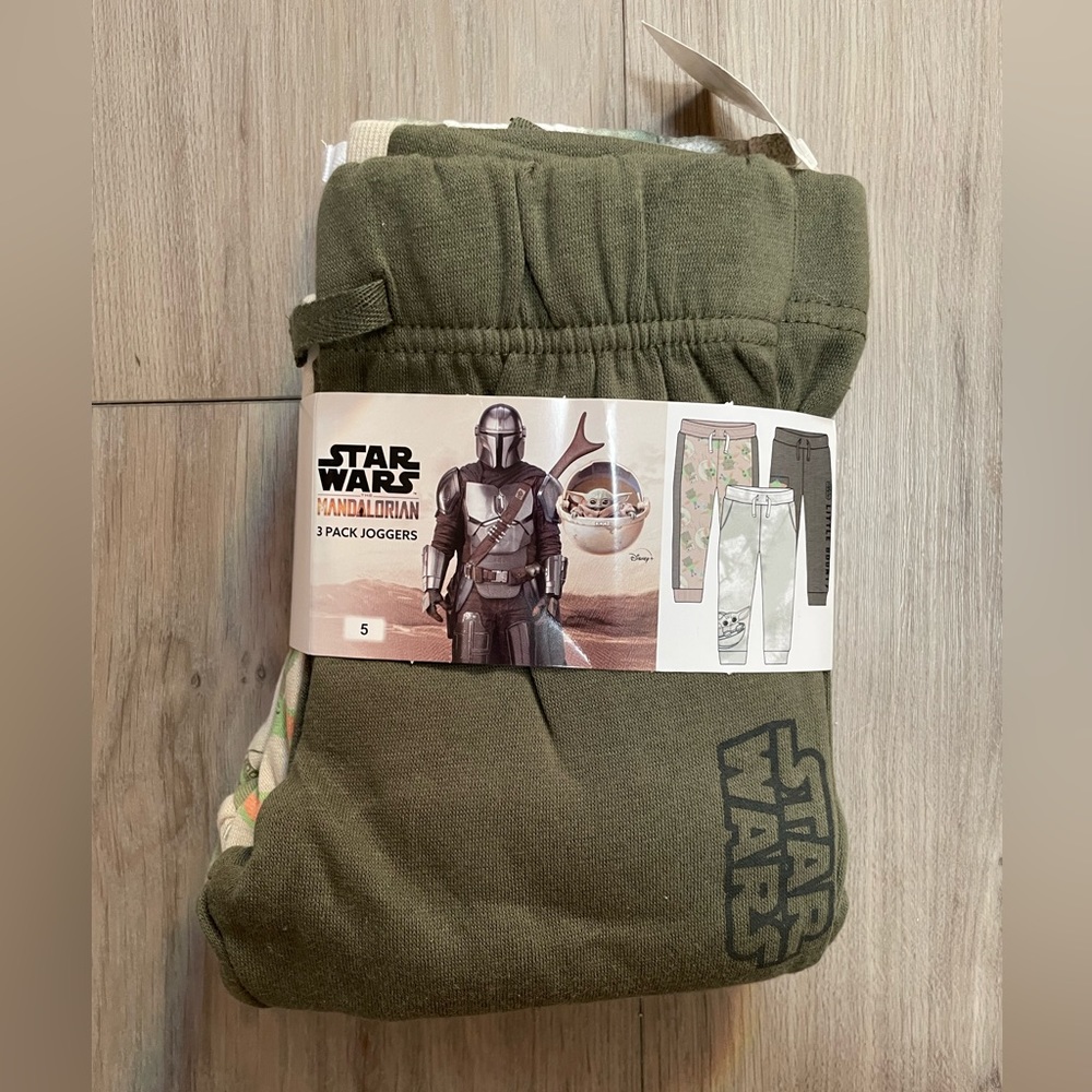 Baby Boy Yoda Baby and Toddler Boy Fleece Jogger Pant Multipack, 3-Pack, NWT 5T